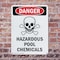 Signmission Hazardous Pool Chemicals Danger Sign, Plastic, 7in W x 10in L, 2PK OS-2PACK-DS-P-710-V-1628 - alternate 3
